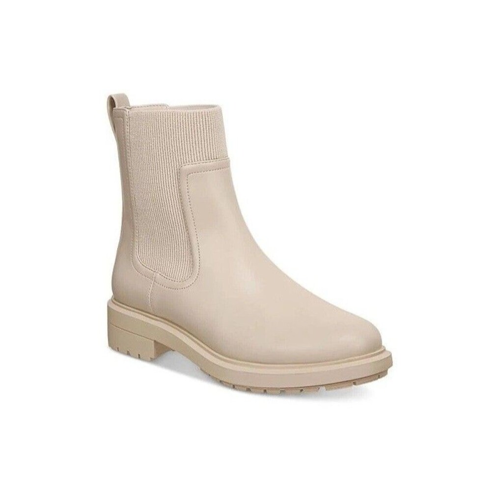 Alfani Womens 11 M Bone Tackoma Smooth Pull On Lug Sole Chelsea Boots NEW XL5
